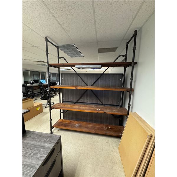 Rustic shelf 79" x 19 1/2" x 95" tall