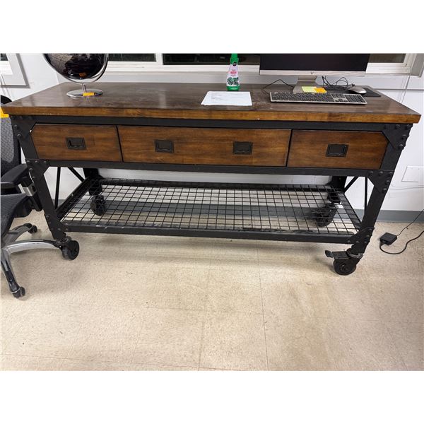 Industrial shelf, 6 feet long by 2 feet wide 38 inches tall