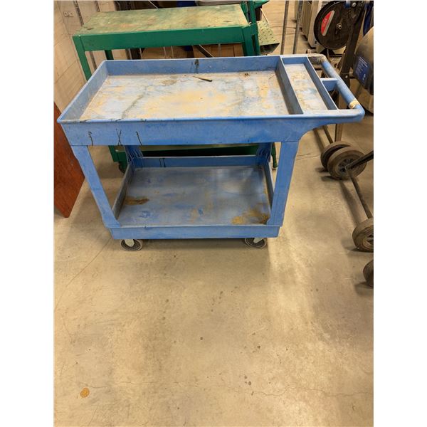 Blue rolling cart
