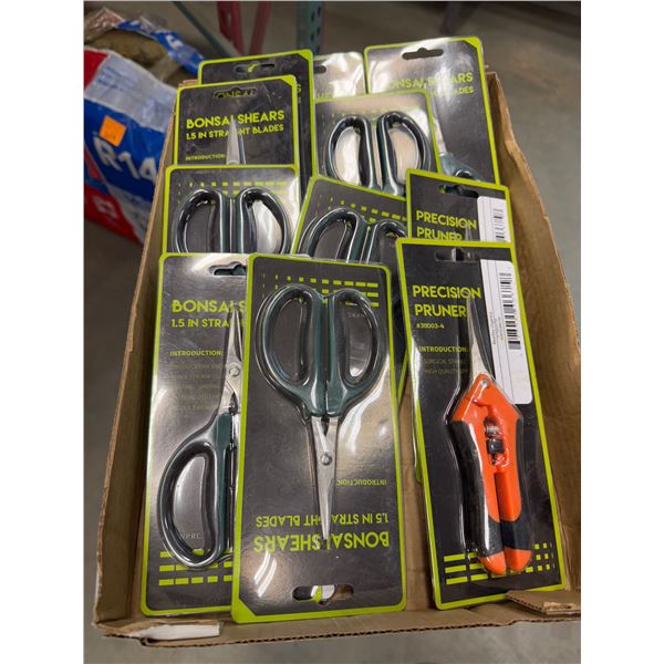 Lot of shears and pruners
