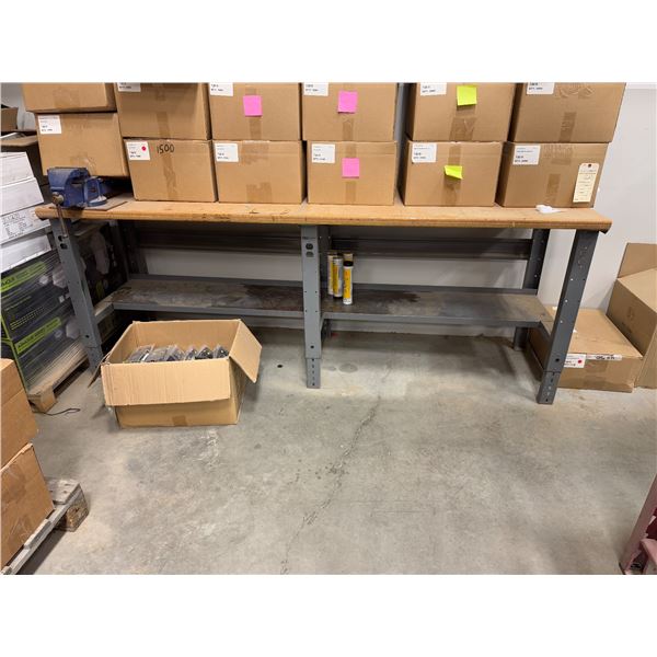 Work bench 96x30x37 tall with vice
