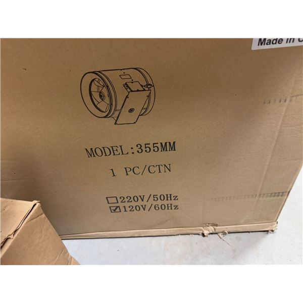 Mixed flow inline fan