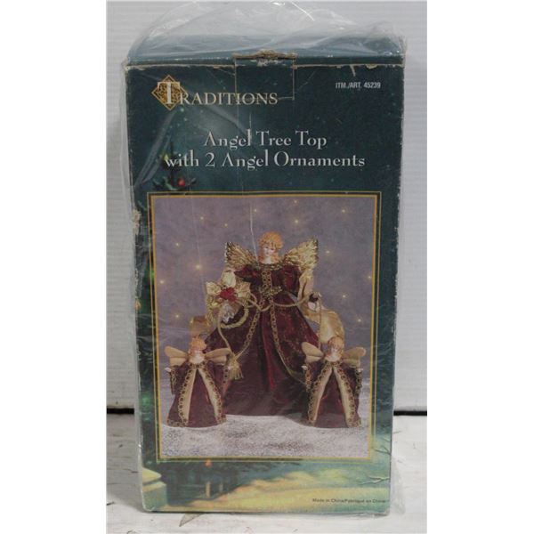 3 PC ANGEL SET RED ANGEL NATIVITY SET