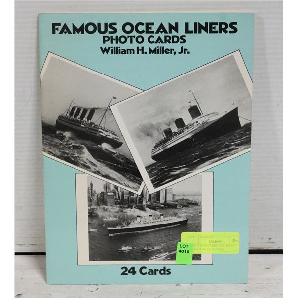PHOTO POSTCARDS, 24 CARDS: FAMOUS OCEAN LINERS