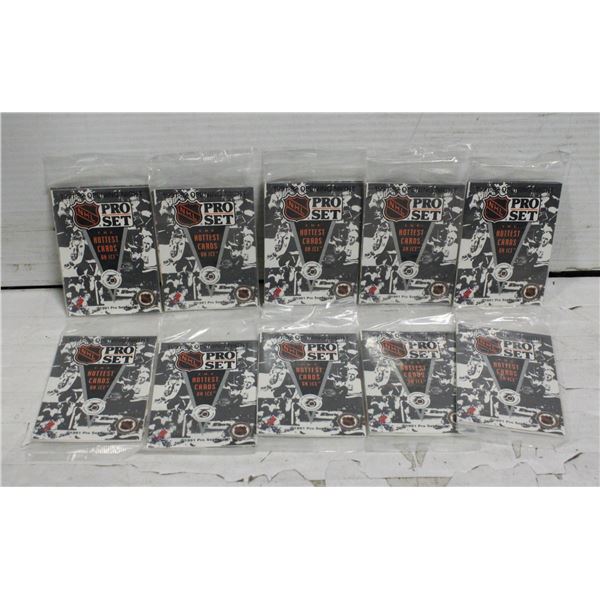 LOT OF 10 NEW PACKS UNOPENED PRO SET 1991-92