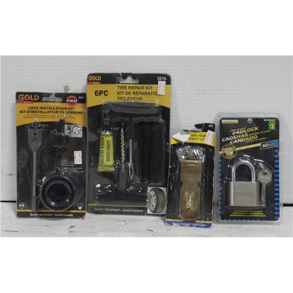 LOT OF SEALED TOOLS AND ACCESSORIES