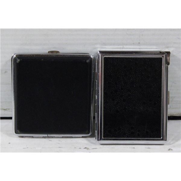 2 VINTAGE CIGARETTE CASES, ONE WITH LIGHTER