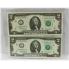 Image 1 : 4X $2 US NOTES MINT SERIAL #4 IN SEQUENCE