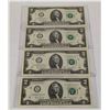 Image 1 : 2X $2 US CONSECUTIVE NOTES MINT CONDITION