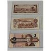 Image 2 : THE LAST 3 CANADA $2 BILLS 1954,1974,1986