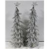Image 1 : 2 SILVER CHRISTMAS TREE'S
