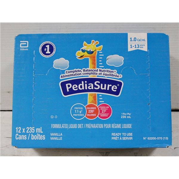 1 CASE OF PEDIASURE 12 X 235 VANILLA EXP.