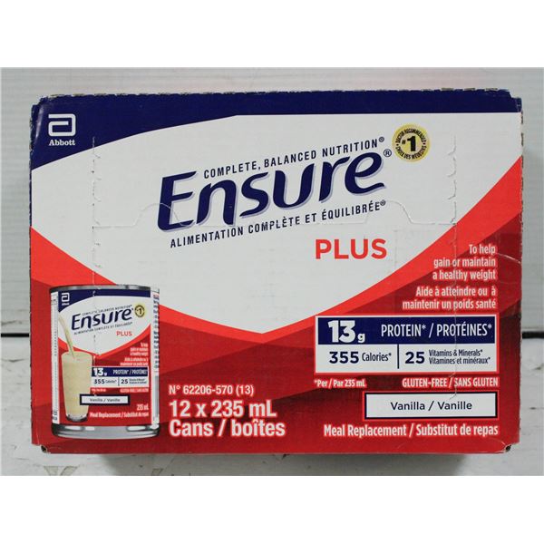 CASE OF ENSURE PLUS 2 STRAWBERRY 10 VANILLA