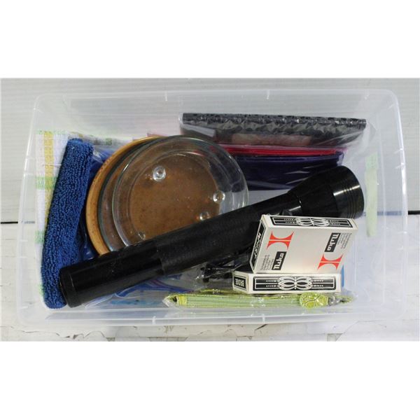 GUARD'S FLASHLIGHT AND MISC BOX