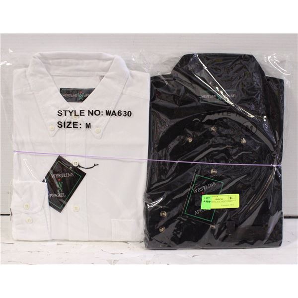 WHITE AND BLACK MEN'S SHIRT