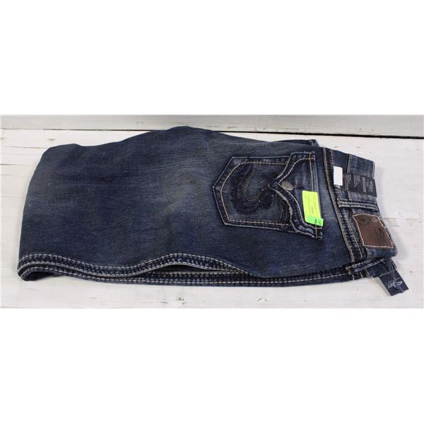 WOMEN'S SILVER BLUE JEANS, SIZE 16X32