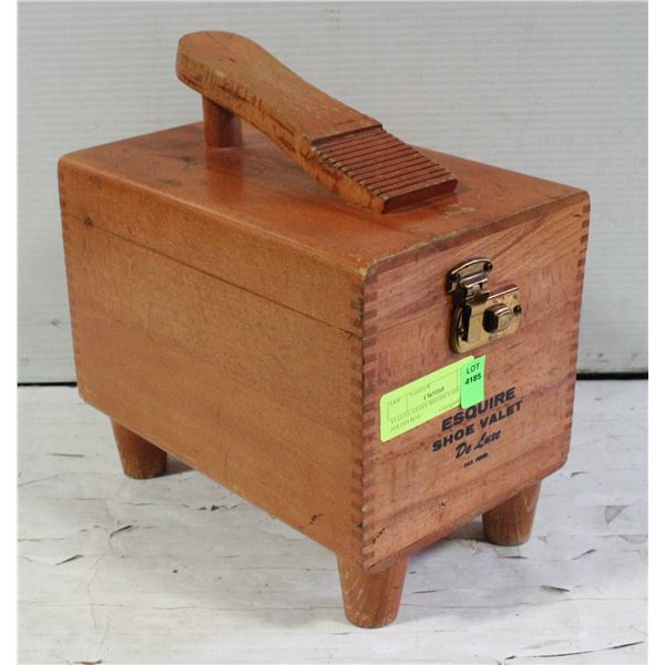 YUGOSLAVIAN WOODEN SHOE POLISH BOX