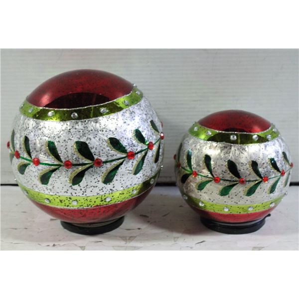 2 LARGE XMAS BALLS
