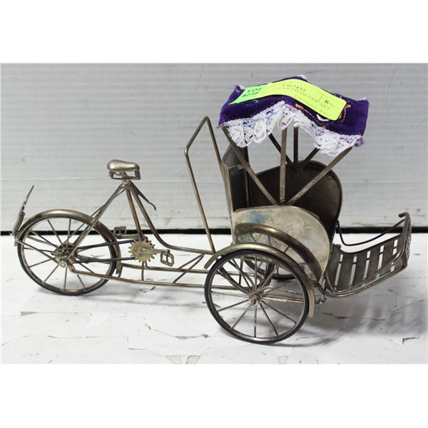 VINTAGE DETAILED SILVER ART PEDICAB