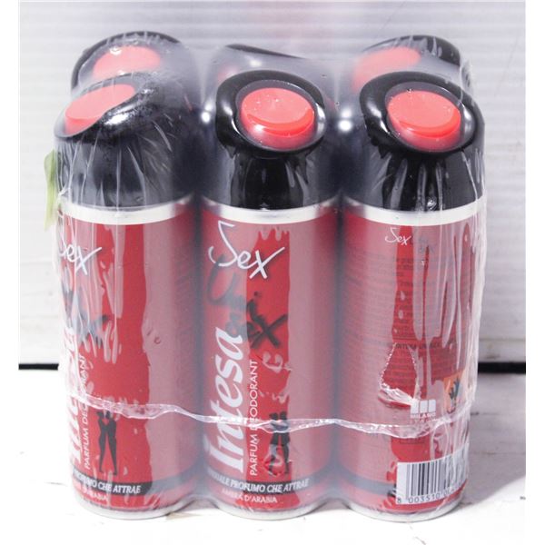 NEW 6-PACK INTESA UNI SEX PARFUM DEODORANT