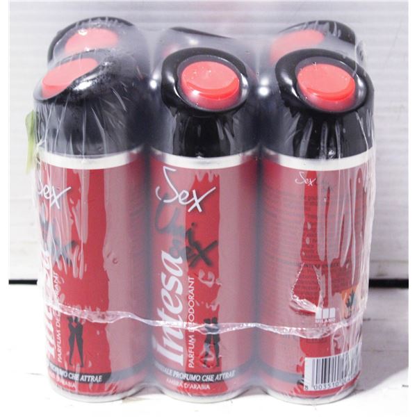 NEW 6-PACK INTESA UNI SEX PARFUM DEODORANT
