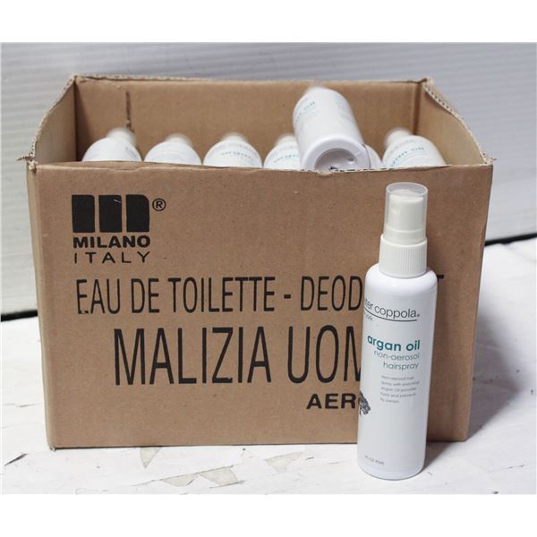 CASE OF 25 PETER COPPOLA ARGAN OIL HAIR SPRAY