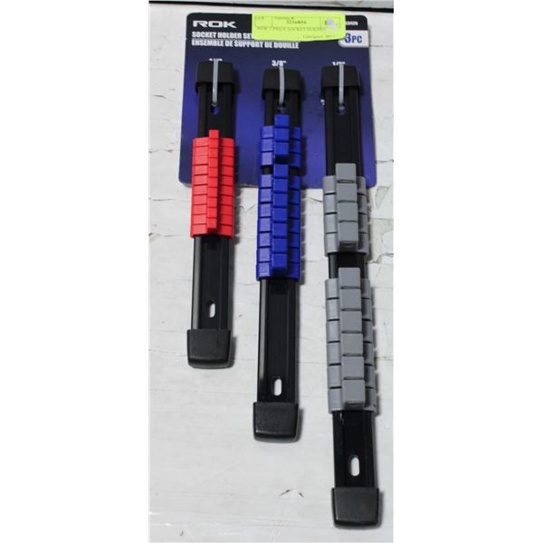 NEW 3 PIECE SOCKET HOLDER