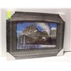 Image 1 : FRAMED SIGNED MOUNTIAN & TRAIN PICTURE 18"X24"