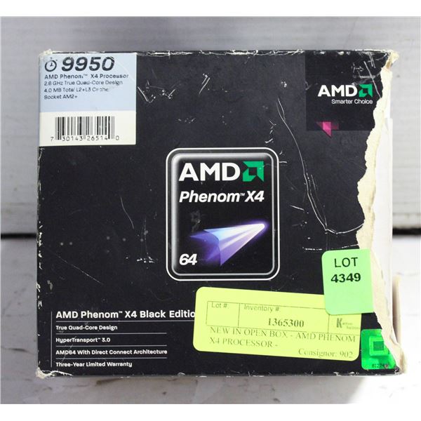 NEW IN OPEN BOX - AMD PHENOM X4 PROCESSOR -