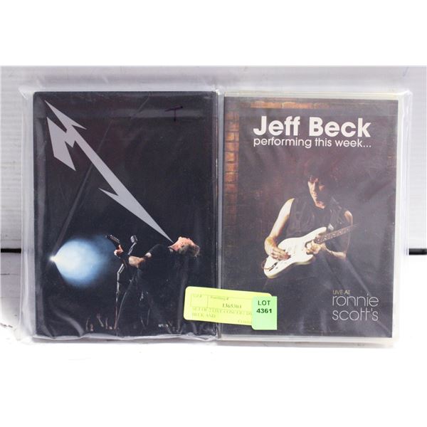 SET OF 2 LIVE CONCERT DVDS - JEFF BECK AND