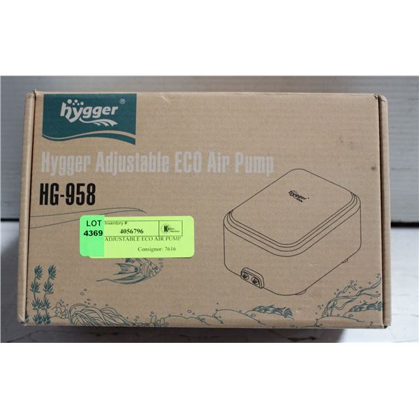 HYGER ADJUSTABLE ECO AIR PUMP