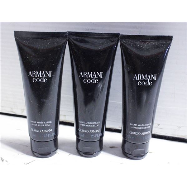 3 NEW ARMANI CODE AFTER SHAVE BALMS