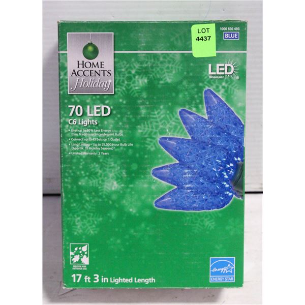 17' STRAND OF BLUE LED CHRISTMAS LIGHTS