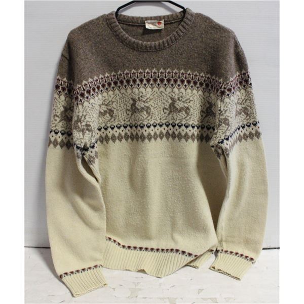 VINTAGE SEARS WOOL XL CHRISTMAS SWEATER - ESTATE