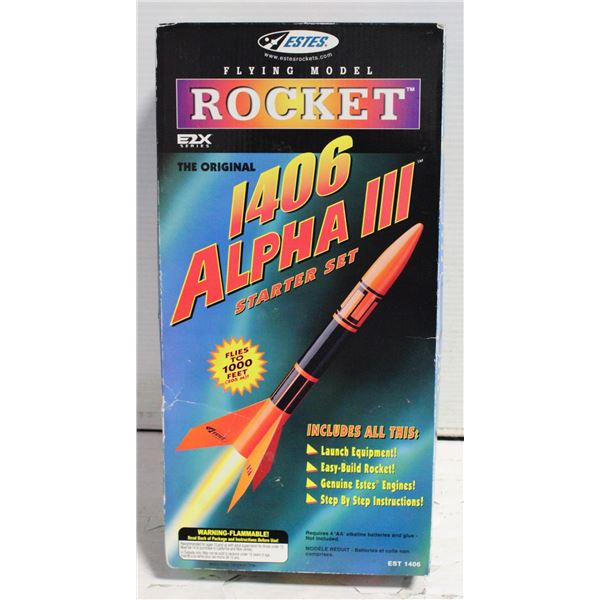 FLYING MODEL ROCKET SET ALPHA 111 IN BOX-ESTATE