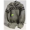 Image 1 : MENS XL WOOL B.C. COWICHAN SWEATER ZIP FRONT