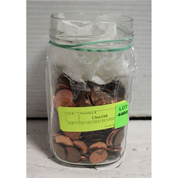 JAR UNSEARCHED PENNIES