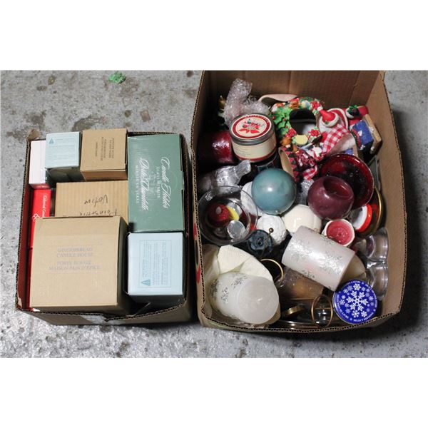OVER 50 CHRISTMAS CANDLES & HOLDERS