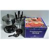 Image 1 : 6 FONDUE PLATES & FONDUE SET - ESTATE