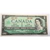Image 1 : 10) CANADIAN 1967 $1.00 BANKNOTE, NO S/N,
