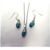 Image 1 : 28) SET OF AQUA BLUE SWAROVSKI CRYSTAL