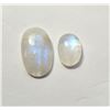 Image 1 : 18) LOT OF 2 OVAL MOONSTONE GEMSTONES, READY