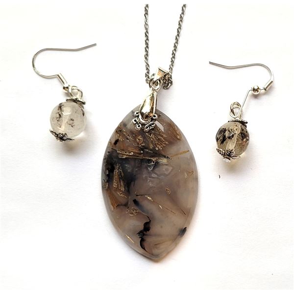 26) NATURAL MARQUISE CUT BROWN/BLACK