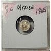 Image 1 : 11) MEXICO 1865 MINI COIN, 90% SILVER.