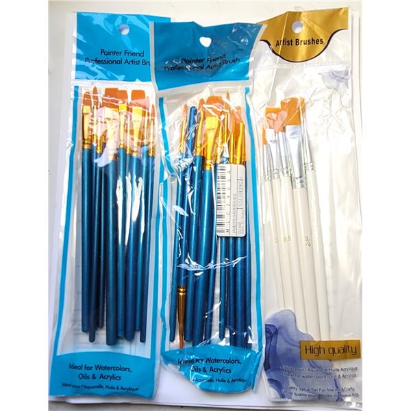 2) LOT OF 3 FACTORY SEALED PACKAGES OF ARTIST'S