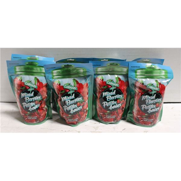 EIGHT BAGS OF MIXED BERRIES, CANDY