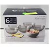 Image 1 : NEW FORTESSA JUPITED 6PC SET OF GRAY GLASS BOWLS