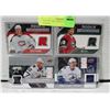 Image 1 : LOT OF 4 NHL JERSEY CARDS ROOKIE