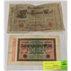 Image 1 : 1910 & 1923 GERMAN BANKNOTES PAPER MONEY