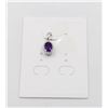Image 1 : #226-NATURAL PURPLE AMETHYST & CZ PENDANT